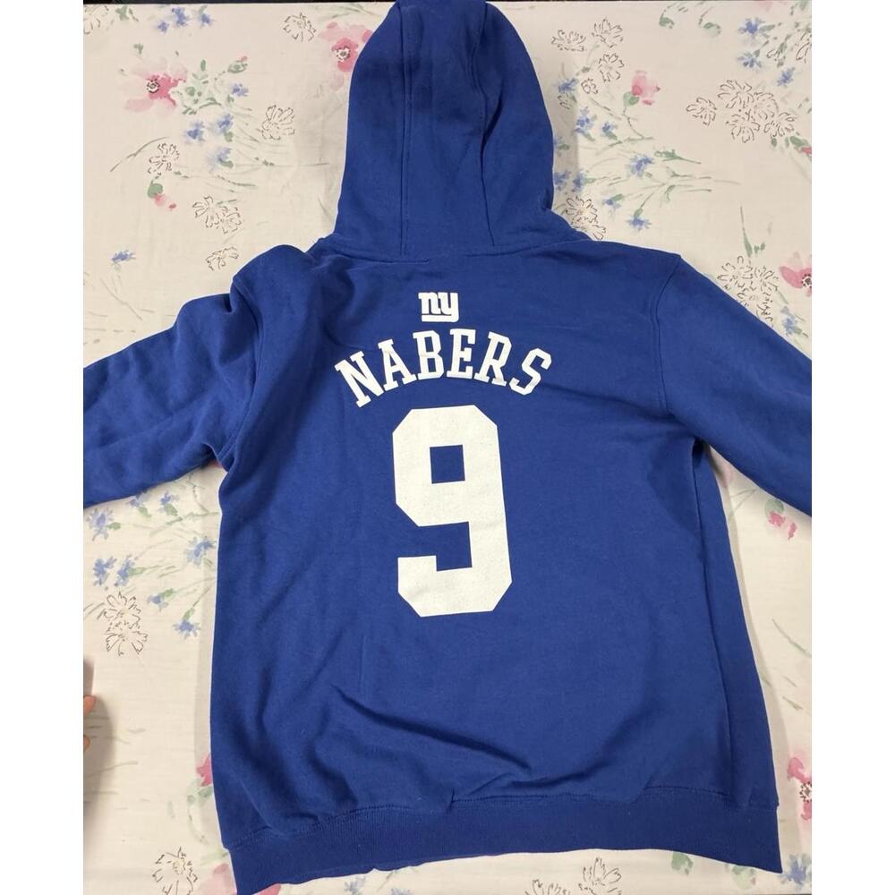 New York Giants Malik Nabers #9 Youth Hoodie - Picture 4 of 4